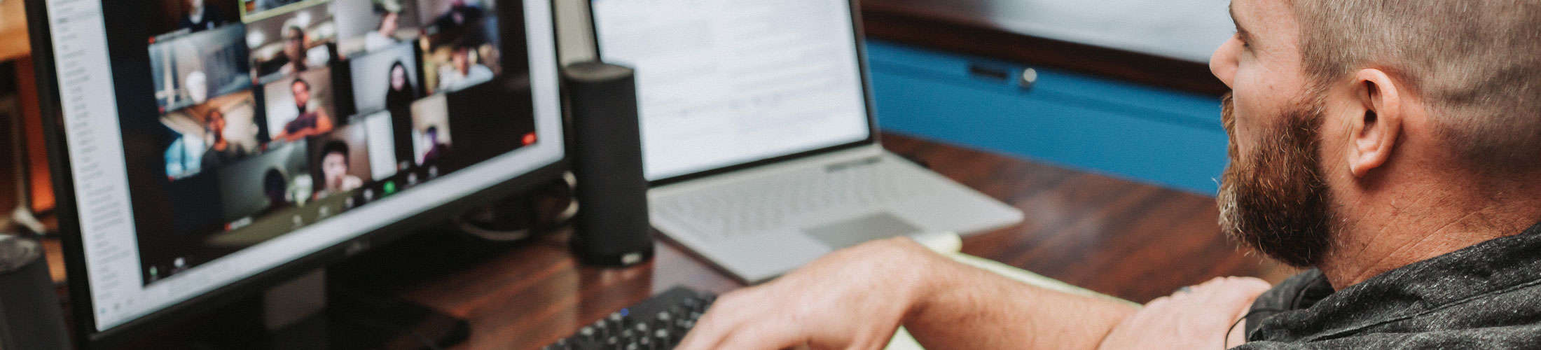 faculty on computer