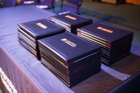 Stack fo diploma covers