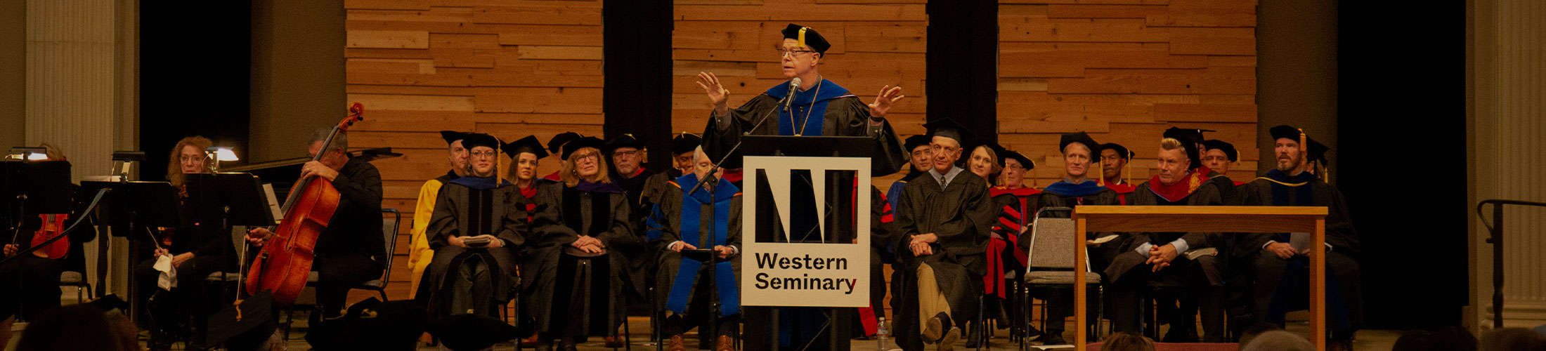 Chuck Conniry at his inauguration