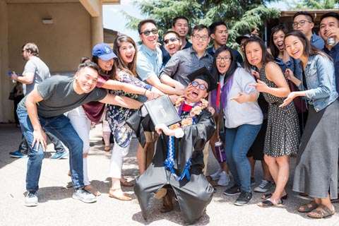 Graduates Celebrating After Ceremony